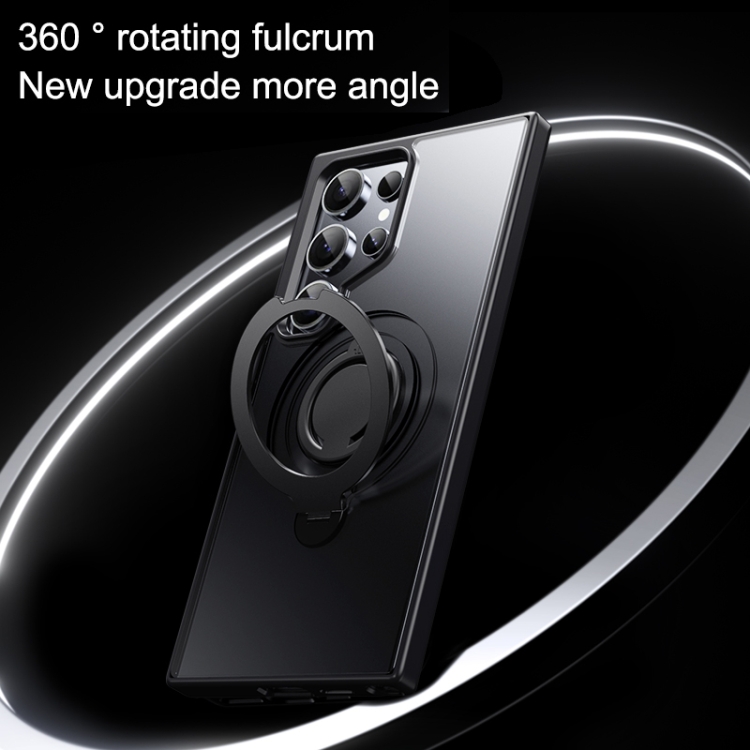 For Samsung Galaxy S23 Ultra 5G Frosted MagSafe Magnetic Rotating Ring Holder Phone Case(Grey) For Samsung Galaxy S23 Ultra 5G Frosted MagSafe Magnetic Rotating Ring Holder Phone Case(Grey)