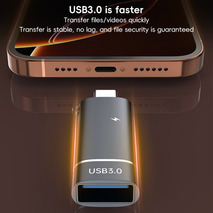 2 in 1 Type-C to USB and Type-C Charging OTG Adapter(Black) 2 in 1 Type-C to USB and Type-C Charging OTG Adapter(Black)