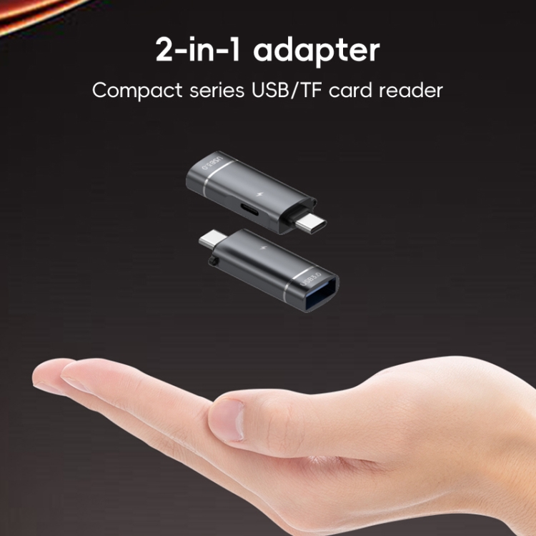 2 in 1 Type-C to USB and Type-C Charging OTG Adapter(Black) 2 in 1 Type-C to USB and Type-C Charging OTG Adapter(Black)