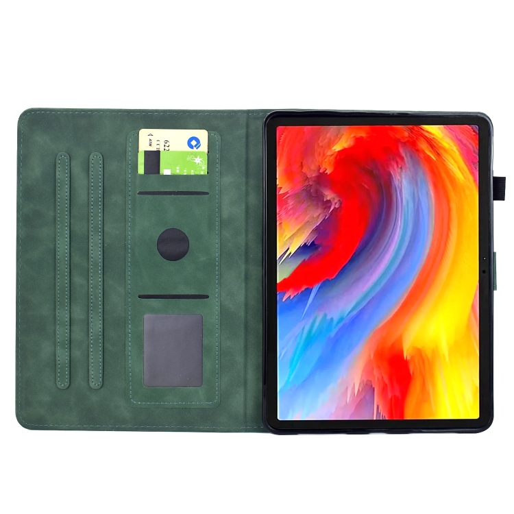 For iPad 10th Gen 10.9 2022 Flowers and Bird Embossed Smart Leather Tablet Case(Green) For iPad 10th Gen 10.9 2022 Flowers and Bird Embossed Smart Leather Tablet Case(Green)