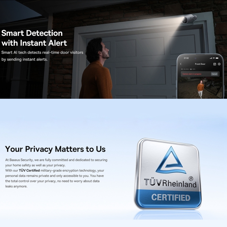 Baseus Security B1 2K Outdoor Security Camera(White) - 6