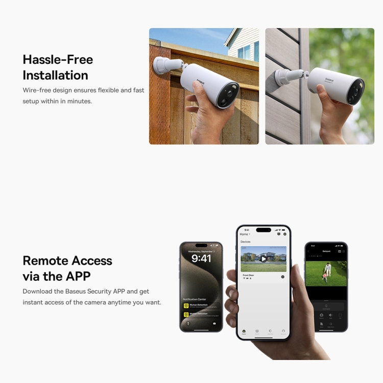 Baseus Security B1 2K Outdoor Security Camera(White) - 7