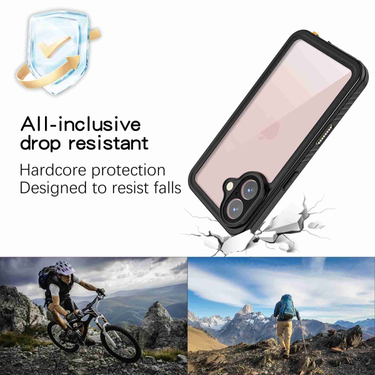 For iPhone 16 Plus RedPepper IP68 Waterproof Triple-proof Phone Case(Black) For iPhone 16 Plus RedPepper IP68 Waterproof Triple-proof Phone Case(Black)
