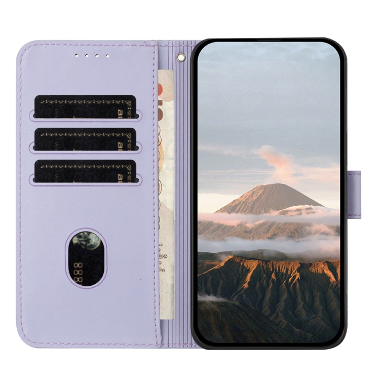 For Samsung Galaxy S24 Ultra 5G Triangle Pattern Buckle Clasp Leather Phone Case(Light Purple) For Samsung Galaxy S24 Ultra 5G Triangle Pattern Buckle Clasp Leather Phone Case(Light Purple)