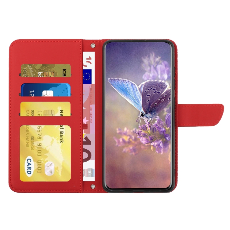 For Samsung Galaxy S25 Ultra 5G Skin Feel Butterfly Embossed Flip Leather Phone Case(Red) For Samsung Galaxy S25 Ultra 5G Skin Feel Butterfly Embossed Flip Leather Phone Case(Red)