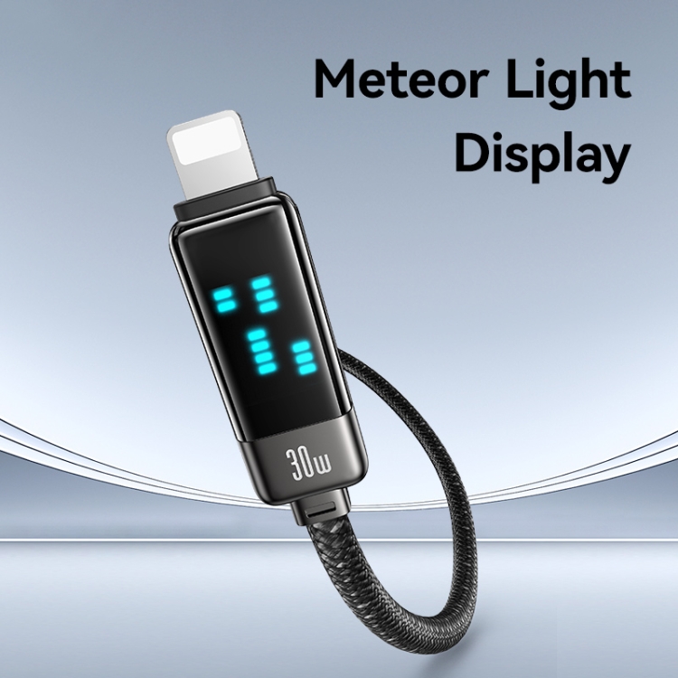 USAMS SJ743 30W USB-C / Type-C to 8 Pin Zinc Alloy Fast Data Cable, Length: 1.2m(Gun Color) USAMS SJ743 30W USB-C / Type-C to 8 Pin Zinc Alloy Fast Data Cable, Length: 1.2m(Gun Color)