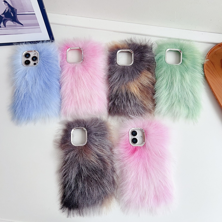 For iPhone 14 Pro Max Wool Long Plush TPU Phone Case(Green) For iPhone 14 Pro Max Wool Long Plush TPU Phone Case(Green)
