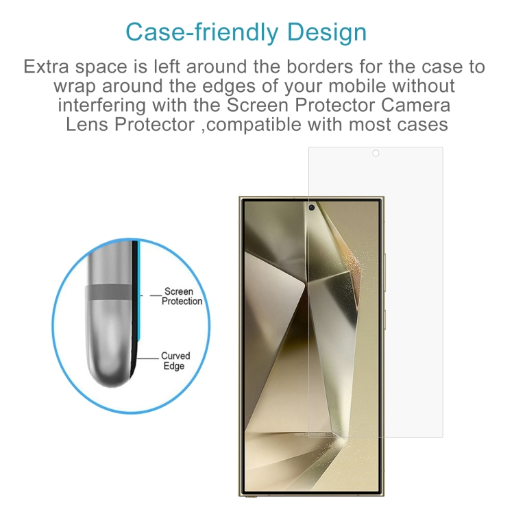 For Samsung Galaxy S24 Ultra 5G 50pcs 0.26mm 9H 2.5D Tempered Glass Film