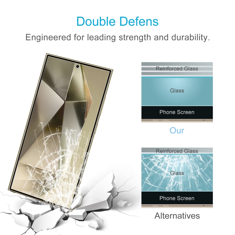 For Samsung Galaxy S24 Ultra 5G 50pcs 0.26mm 9H 2.5D Tempered Glass Film