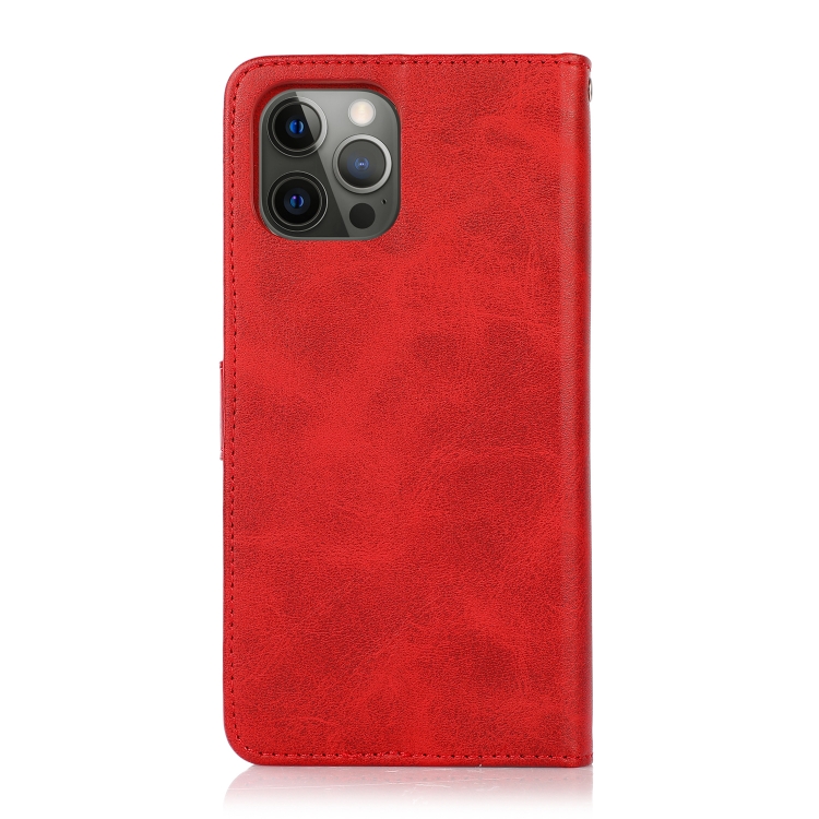 For iPhone 15 Pro Calf Texture 2 in 1 Detachable Magnetic Back Cover Leather Case(Red) For iPhone 15 Pro Calf Texture 2 in 1 Detachable Magnetic Back Cover Leather Case(Red)