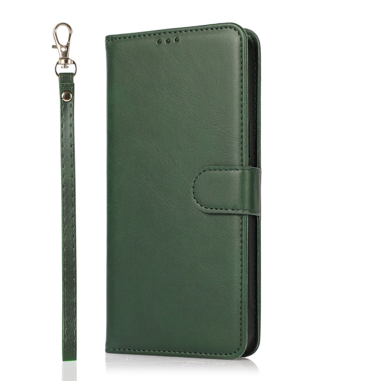 For iPhone 16 Plus Calf Texture 2 in 1 Detachable Magnetic Back Cover Leather Case(Green) For iPhone 16 Plus Calf Texture 2 in 1 Detachable Magnetic Back Cover Leather Case(Green)