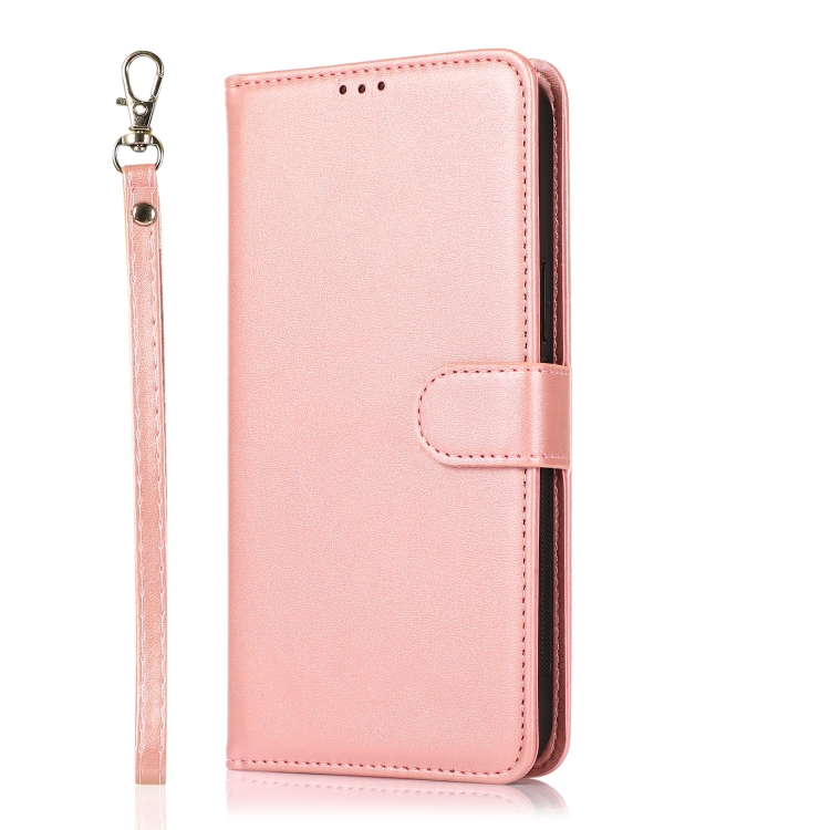 For Samsung Galaxy S22 Ultra 5G Calf Texture 2 in 1 Detachable Magnetic Back Cover Leather Case(Rose Gold) For Samsung Galaxy S22 Ultra 5G Calf Texture 2 in 1 Detachable Magnetic Back Cover Leather Case(Rose Gold)