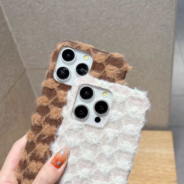 For iPhone 16 Plus Dot Plush TPU Phone Case(White) For iPhone 16 Plus Dot Plush TPU Phone Case(White)