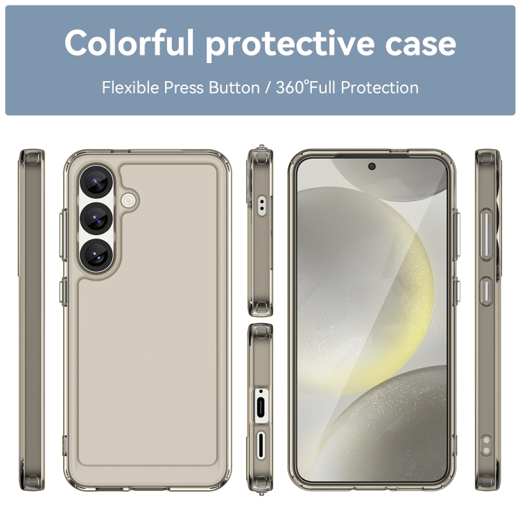 For Samsung Galaxy S25 5G Candy Series TPU Phone Case(Transparent Grey) For Samsung Galaxy S25 5G Candy Series TPU Phone Case(Transparent Grey)