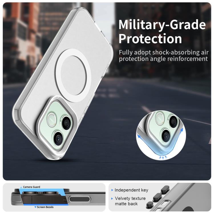 For Honor 600 Lite 5G Global Candy Magsafe PC Hybrid TPU Phone Case(White)