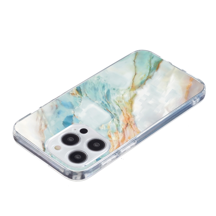 For iPhone 16 Pro Colorful Painting Pattern TPU Phone Case(Marble) For iPhone 16 Pro Colorful Painting Pattern TPU Phone Case(Marble)