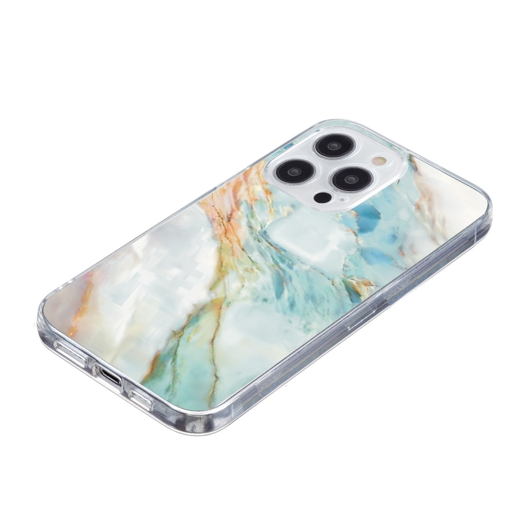 For iPhone 16 Pro Colorful Painting Pattern TPU Phone Case(Marble) For iPhone 16 Pro Colorful Painting Pattern TPU Phone Case(Marble)