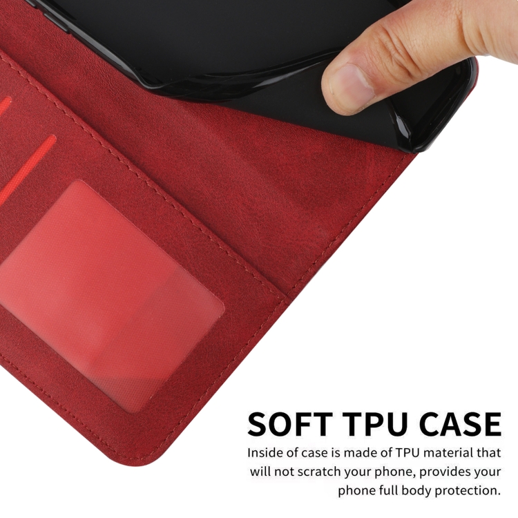 For Samsung Galaxy S25 Ultra 5G Stitching Calf Texture Buckle Leather Phone Case(Red)