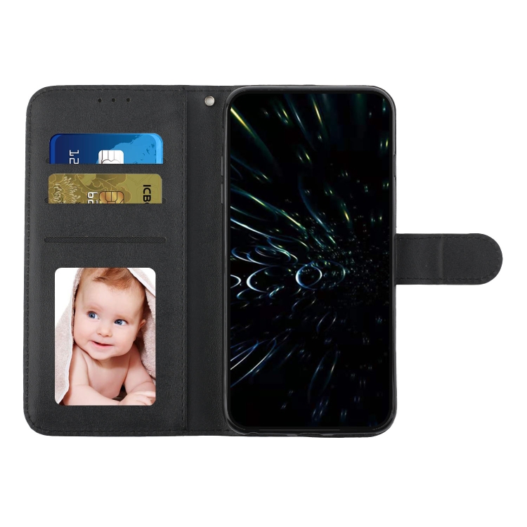 For Samsung Galaxy S25 / S24 5G Stitching Calf Texture Buckle Leather Phone Case(Black) For Samsung Galaxy S25 / S24 5G Stitching Calf Texture Buckle Leather Phone Case(Black)