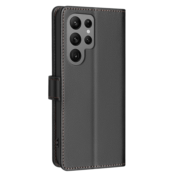 For Samsung Galaxy S25 Ultra 5G Litchi Texture RFID Anti-theft Leather Phone Case(Black) For Samsung Galaxy S25 Ultra 5G Litchi Texture RFID Anti-theft Leather Phone Case(Black)