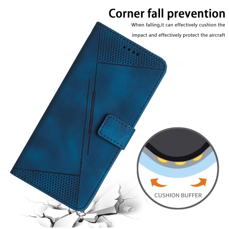 For Samsung Galaxy S25+ / S24+ 5G 5G Dream Triangle Leather Phone Case with Long Lanyard(Blue)