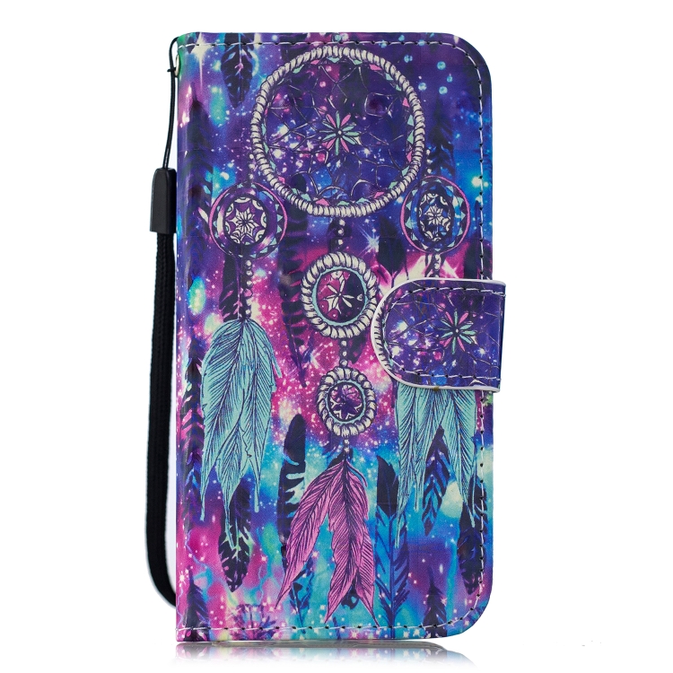 For iPhone 12 / 12 Pro 3D Painted Pattern Horizontal Flip Leather Case with Holder & Wallet & Card slot & Lanyard(Starry Sky Wind Chimes) For iPhone 12 / 12 Pro 3D Painted Pattern Horizontal Flip Leather Case with Holder & Wallet & Card slot & Lanyard(Starry Sky Wind Chimes)