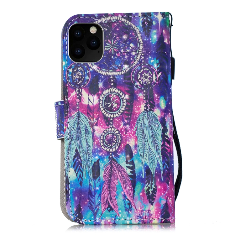 For iPhone 12 / 12 Pro 3D Painted Pattern Horizontal Flip Leather Case with Holder & Wallet & Card slot & Lanyard(Starry Sky Wind Chimes) For iPhone 12 / 12 Pro 3D Painted Pattern Horizontal Flip Leather Case with Holder & Wallet & Card slot & Lanyard(Starry Sky Wind Chimes)