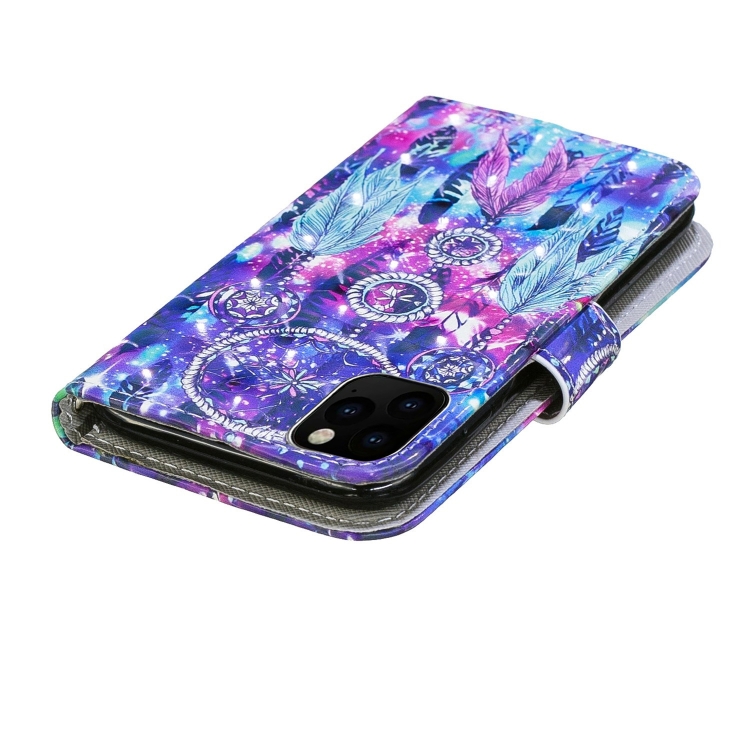 For iPhone 12 / 12 Pro 3D Painted Pattern Horizontal Flip Leather Case with Holder & Wallet & Card slot & Lanyard(Starry Sky Wind Chimes) For iPhone 12 / 12 Pro 3D Painted Pattern Horizontal Flip Leather Case with Holder & Wallet & Card slot & Lanyard(Starry Sky Wind Chimes)
