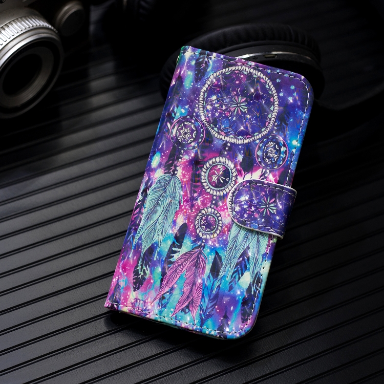 For iPhone 12 / 12 Pro 3D Painted Pattern Horizontal Flip Leather Case with Holder & Wallet & Card slot & Lanyard(Starry Sky Wind Chimes) For iPhone 12 / 12 Pro 3D Painted Pattern Horizontal Flip Leather Case with Holder & Wallet & Card slot & Lanyard(Starry Sky Wind Chimes)
