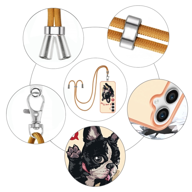 For Samsung Galaxy S24 FE 5G Electroplating Dual-side IMD Phone Case with Lanyard(Lucky Dog) For Samsung Galaxy S24 FE 5G Electroplating Dual-side IMD Phone Case with Lanyard(Lucky Dog)