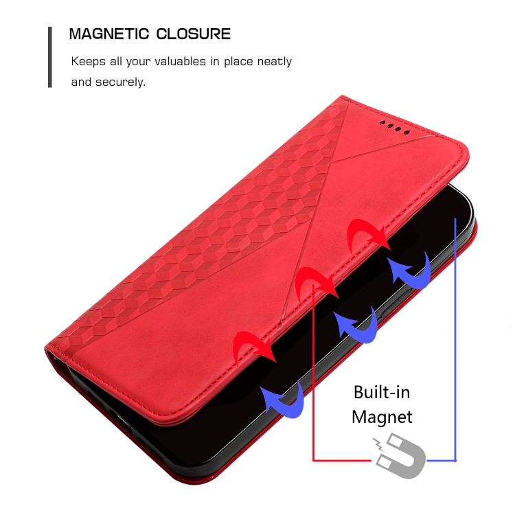 For Samsung Galaxy S25 Ultra 5G Diamond Splicing Skin Feel Magnetic Leather Phone Case(Red) For Samsung Galaxy S25 Ultra 5G Diamond Splicing Skin Feel Magnetic Leather Phone Case(Red)