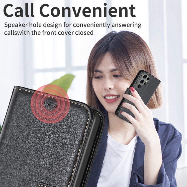 For Samsung Galaxy S25 Ultra 5G Magnetic Buckle Leather Phone Case(Black)