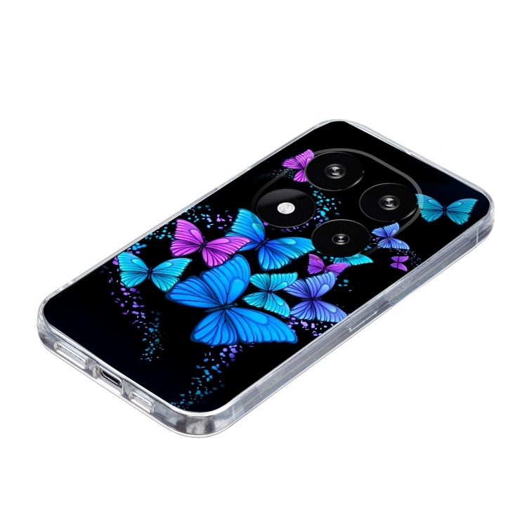 For Redmi Note 14 Pro 5G Colorful Painting Pattern TPU Phone Case(Color Butterflies)