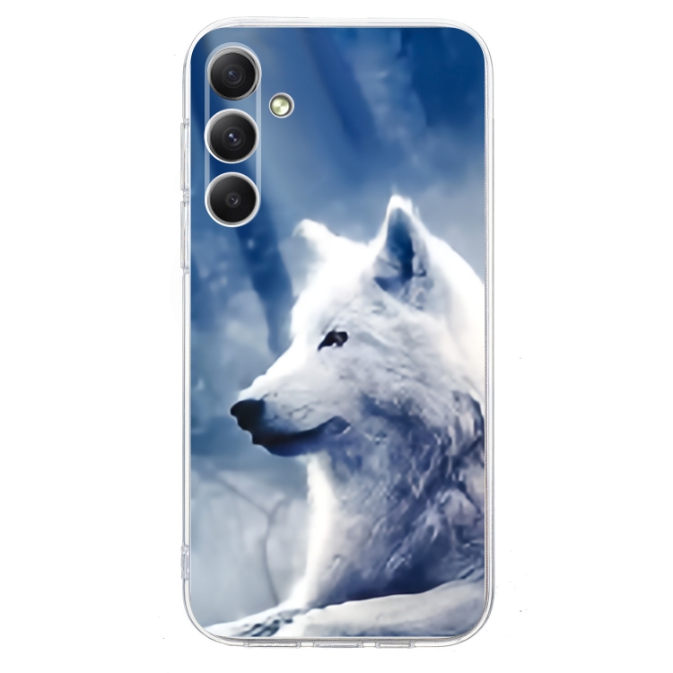 For Samsung Galaxy S25+ 5G Colorful Painting Pattern TPU Phone Case(White Wolf) For Samsung Galaxy S25+ 5G Colorful Painting Pattern TPU Phone Case(White Wolf)