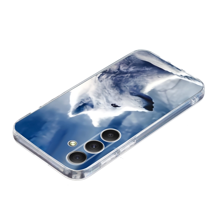 For Samsung Galaxy S25+ 5G Colorful Painting Pattern TPU Phone Case(White Wolf) For Samsung Galaxy S25+ 5G Colorful Painting Pattern TPU Phone Case(White Wolf)