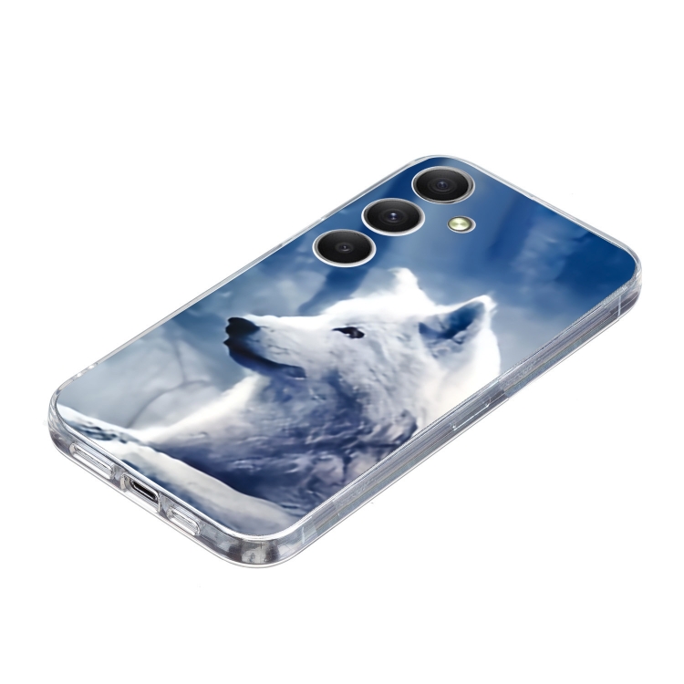 For Samsung Galaxy S25+ 5G Colorful Painting Pattern TPU Phone Case(White Wolf) For Samsung Galaxy S25+ 5G Colorful Painting Pattern TPU Phone Case(White Wolf)