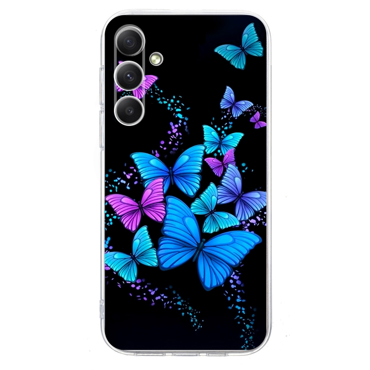 For Samsung Galaxy S24 5G Colorful Painting Pattern TPU Phone Case(Color Butterflies) For Samsung Galaxy S24 5G Colorful Painting Pattern TPU Phone Case(Color Butterflies)