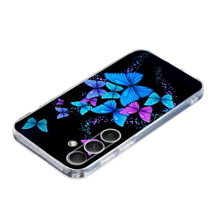 For Samsung Galaxy S24 5G Colorful Painting Pattern TPU Phone Case(Color Butterflies) For Samsung Galaxy S24 5G Colorful Painting Pattern TPU Phone Case(Color Butterflies)