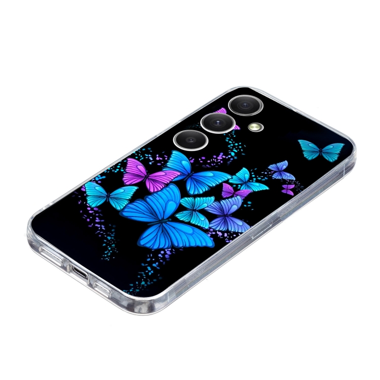 For Samsung Galaxy S24 5G Colorful Painting Pattern TPU Phone Case(Color Butterflies) For Samsung Galaxy S24 5G Colorful Painting Pattern TPU Phone Case(Color Butterflies)