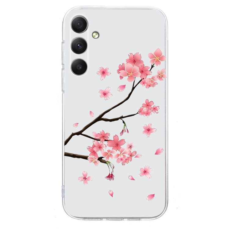 For Samsung Galaxy S24 FE 5G Colorful Painting Pattern TPU Phone Case(Plum Blossom) For Samsung Galaxy S24 FE 5G Colorful Painting Pattern TPU Phone Case(Plum Blossom)