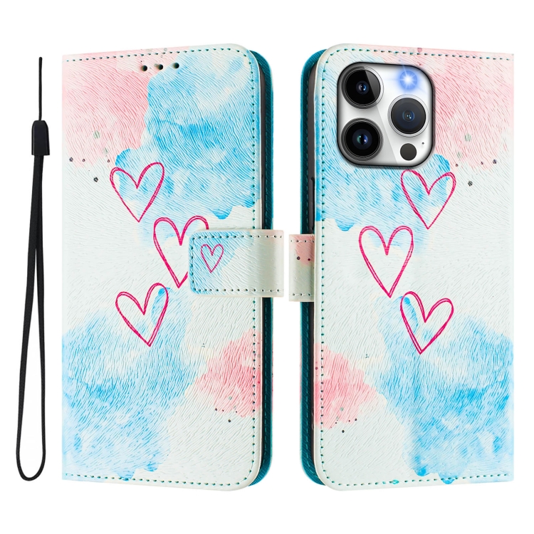 For iPhone 15 Pro Max Art Colored Drawing Pattern Leather Phone Case(LOVE ME) For iPhone 15 Pro Max Art Colored Drawing Pattern Leather Phone Case(LOVE ME)