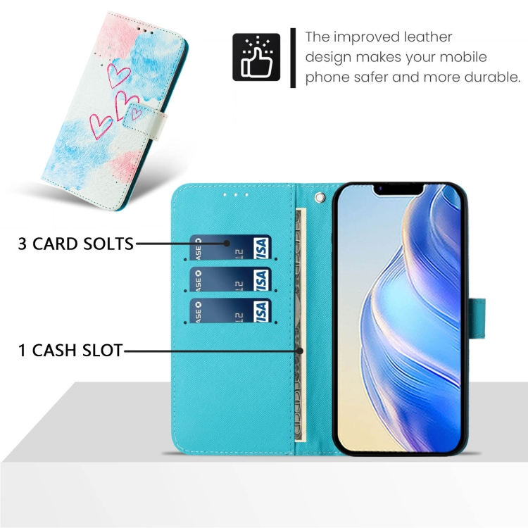 For iPhone 15 Pro Max Art Colored Drawing Pattern Leather Phone Case(LOVE ME) For iPhone 15 Pro Max Art Colored Drawing Pattern Leather Phone Case(LOVE ME)