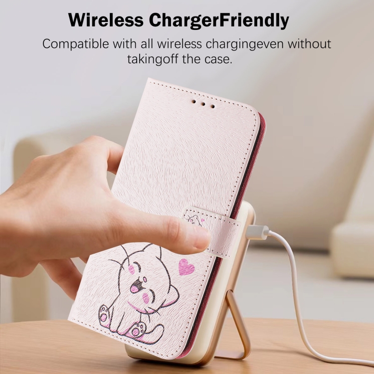 For iPhone 14 pro Art Colored Drawing Pattern Leather Phone Case(Cute cat) For iPhone 14 pro Art Colored Drawing Pattern Leather Phone Case(Cute cat)