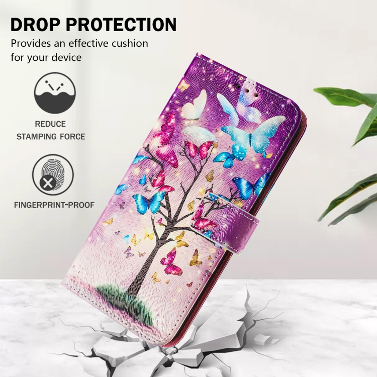 For Samsung Galaxy S20 Art Colored Drawing Pattern Leather Phone Case(Butterfly branch)