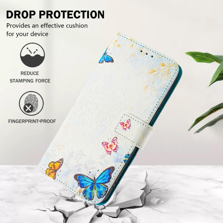 For Samsung Galaxy S21 Ultra 5G Art Colored Drawing Pattern Leather Phone Case(Butterfly house)