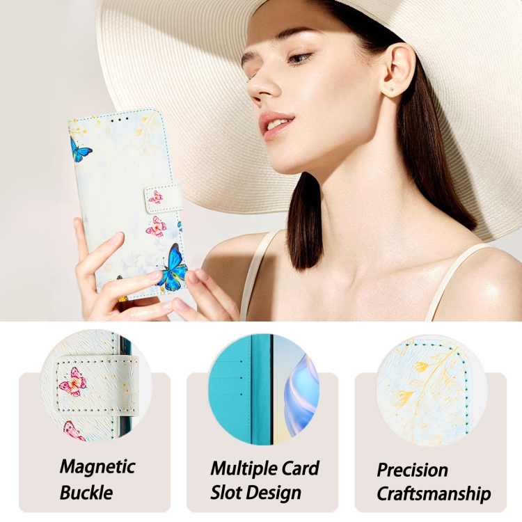For Samsung Galaxy S22 5G Art Colored Drawing Pattern Leather Phone Case(Butterfly house) For Samsung Galaxy S22 5G Art Colored Drawing Pattern Leather Phone Case(Butterfly house)