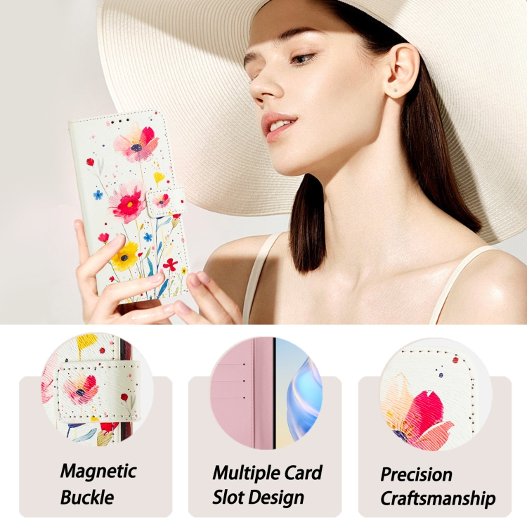 For Samsung Galaxy S22+ 5G Art Colored Drawing Pattern Leather Phone Case(Flowers and plants) For Samsung Galaxy S22+ 5G Art Colored Drawing Pattern Leather Phone Case(Flowers and plants)