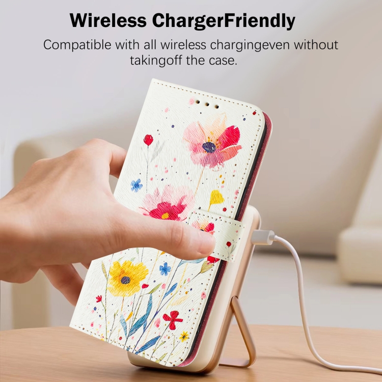 For Samsung Galaxy S22+ 5G Art Colored Drawing Pattern Leather Phone Case(Flowers and plants) For Samsung Galaxy S22+ 5G Art Colored Drawing Pattern Leather Phone Case(Flowers and plants)