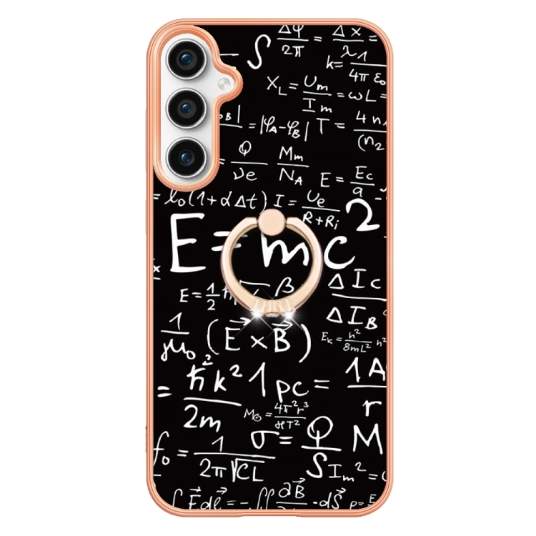 For Samsung Galaxy S24 FE 5G Electroplating Dual-side IMD Phone Case with Ring Holder(Equation) For Samsung Galaxy S24 FE 5G Electroplating Dual-side IMD Phone Case with Ring Holder(Equation)