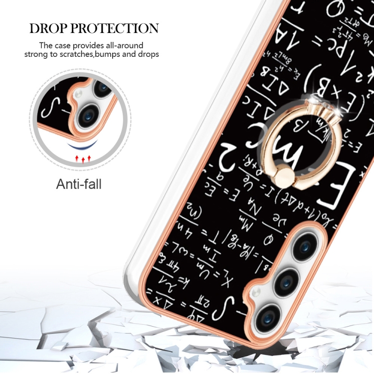 For Samsung Galaxy S24 FE 5G Electroplating Dual-side IMD Phone Case with Ring Holder(Equation) For Samsung Galaxy S24 FE 5G Electroplating Dual-side IMD Phone Case with Ring Holder(Equation)
